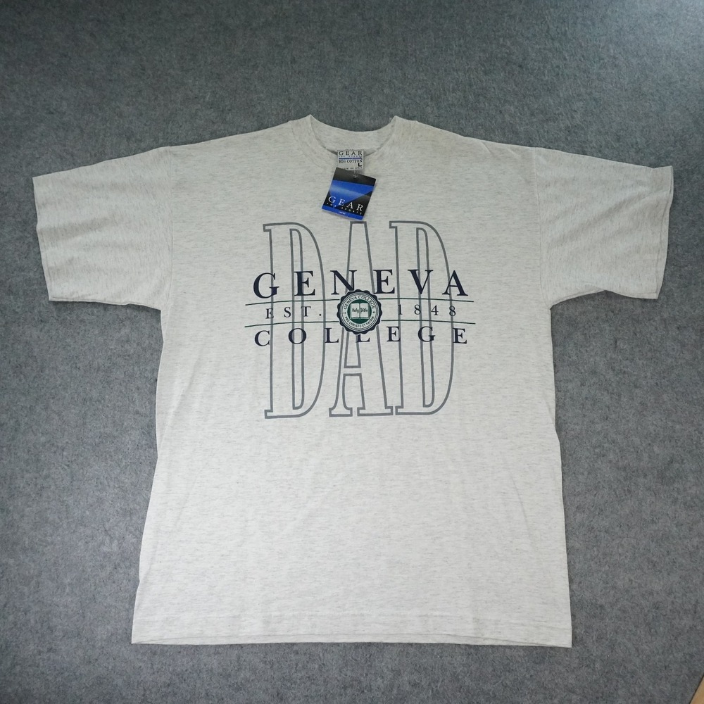 Vintage Gear For Sports Shirt Mens Large Geneva College University Short Sleeve